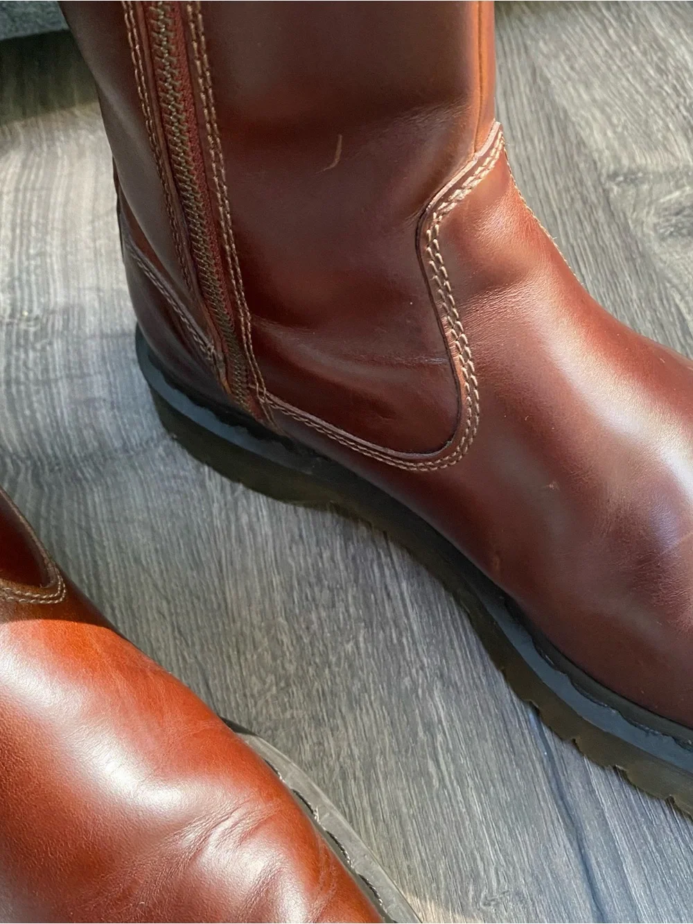 Doc Martens Amaayah Brown Leather Chelsea Boots Women’s Size 10 (Size 42) - Picture 5 of 12